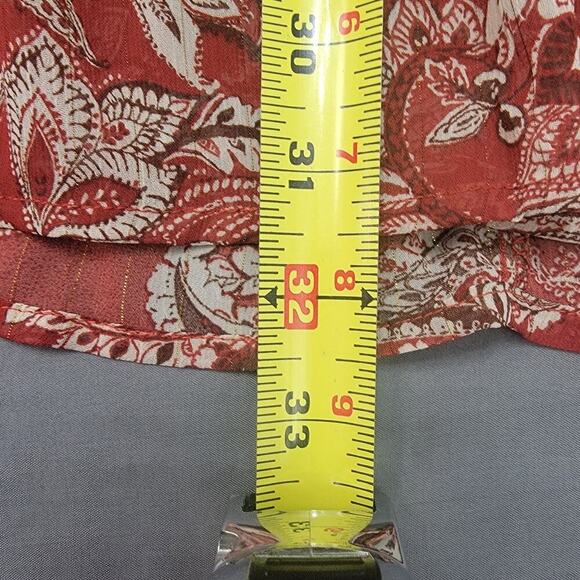 Blue Rain Dress XS Tiered Paisley Boho Chiffon Mini Flowy - Picture 7 of 8